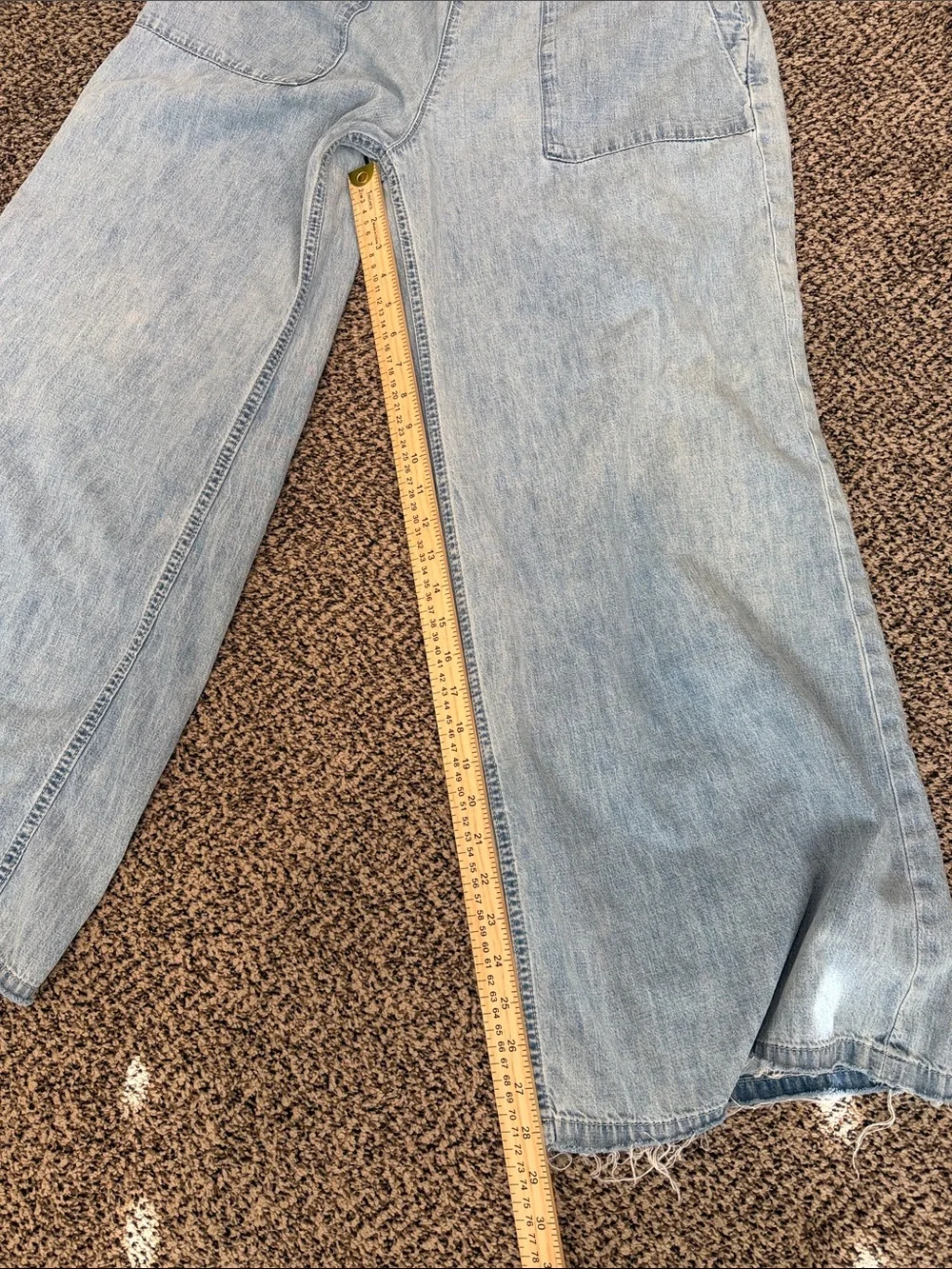 We The Free Light Wash breezy pull in denim